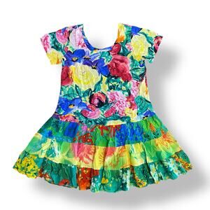 Jams World Vintage Floral Hawaiian Mini Dress Size Small‎ colorful, beach